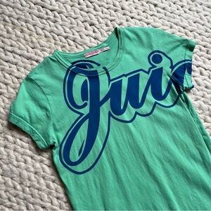 Y2K Juicy Couture Green T-Shirt | small